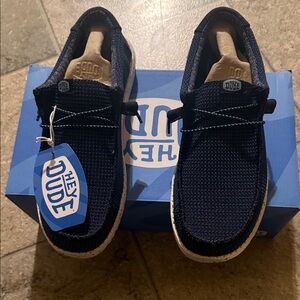 Hey Dude Dark Blue Woven Loafers